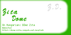 zita dome business card